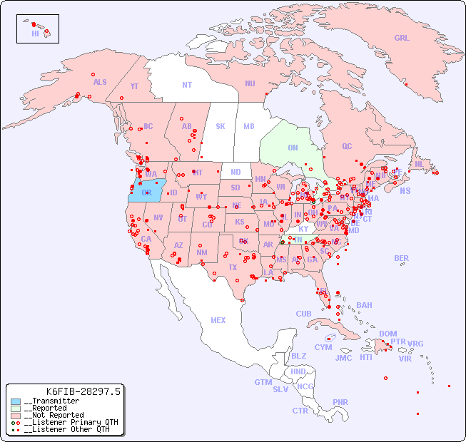 __North American Reception Map for K6FIB-28297.5