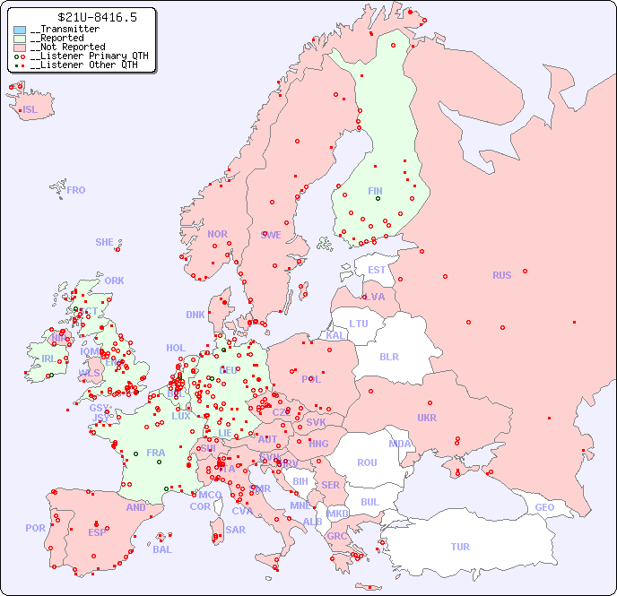 __European Reception Map for $21U-8416.5