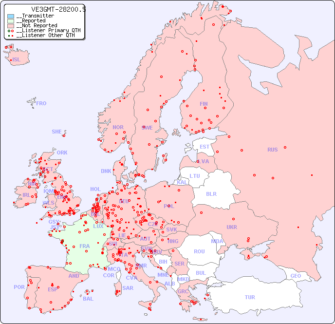 __European Reception Map for VE3GMT-28200.5