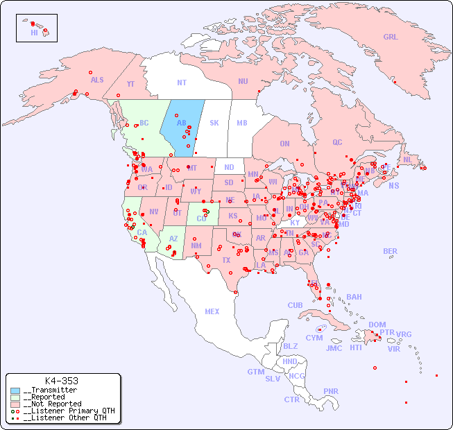 __North American Reception Map for K4-353