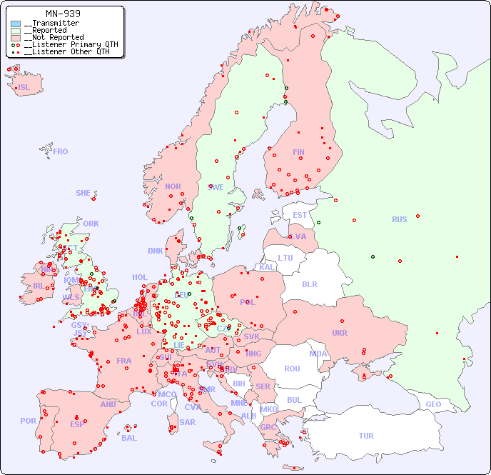 __European Reception Map for MN-939