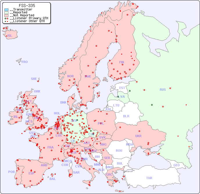 __European Reception Map for FSS-335