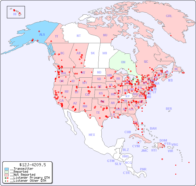 __North American Reception Map for $12J-4209.5