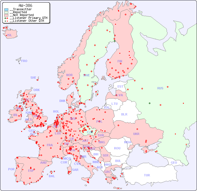 __European Reception Map for AW-386