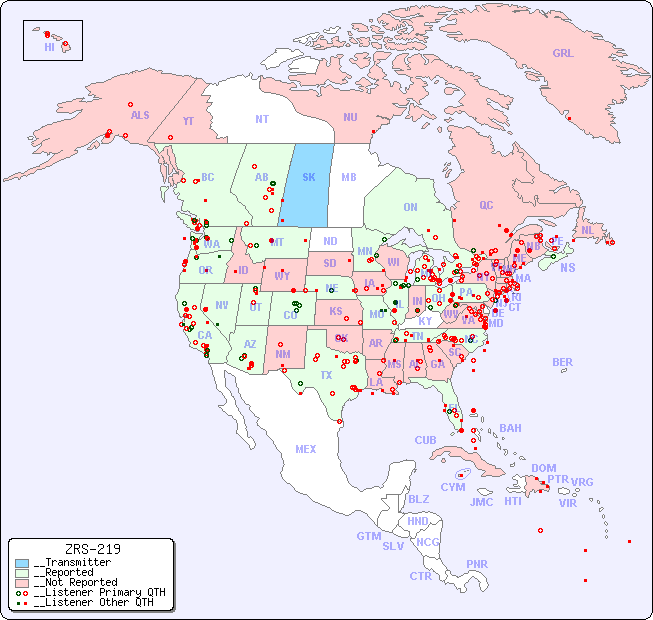 __North American Reception Map for ZRS-219