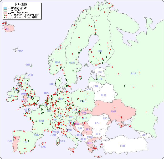 __European Reception Map for MR-389