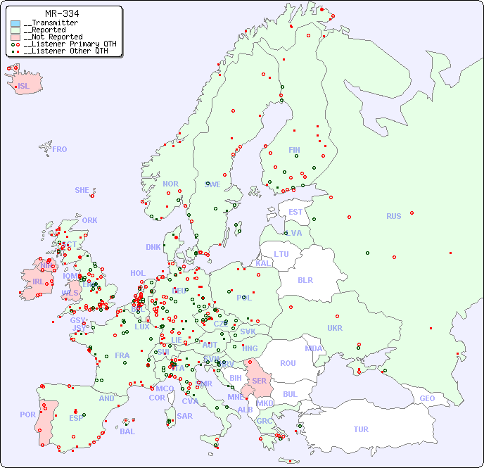 __European Reception Map for MR-334