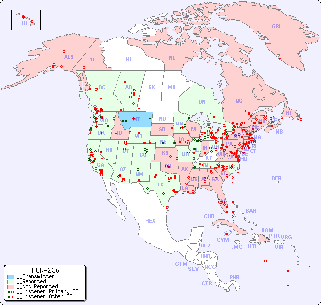 __North American Reception Map for FOR-236
