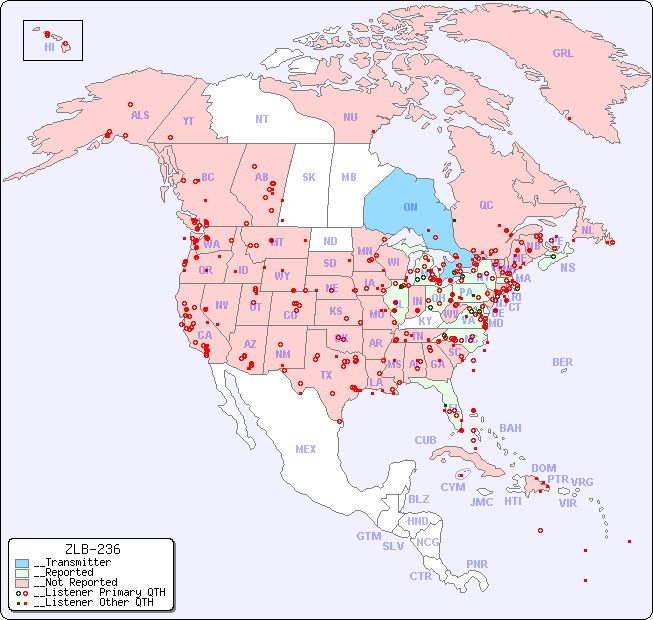 __North American Reception Map for ZLB-236