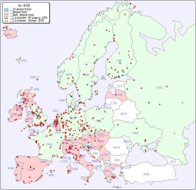 __European Reception Map for W-408