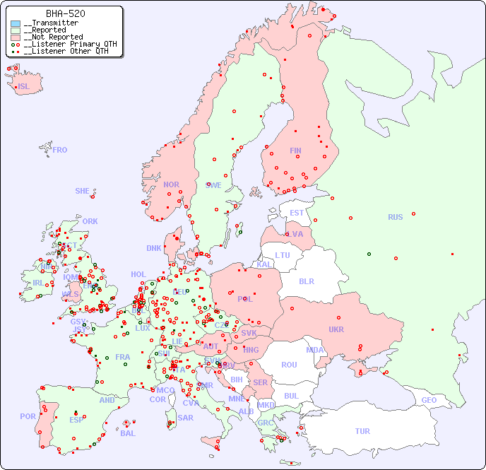 __European Reception Map for BHA-520