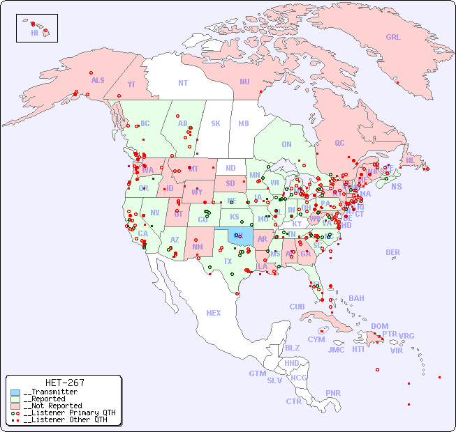 __North American Reception Map for HET-267