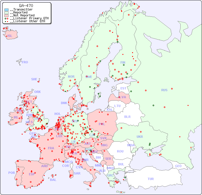 __European Reception Map for GA-470