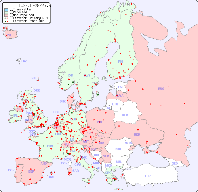 __European Reception Map for IW3FZQ-28227.5