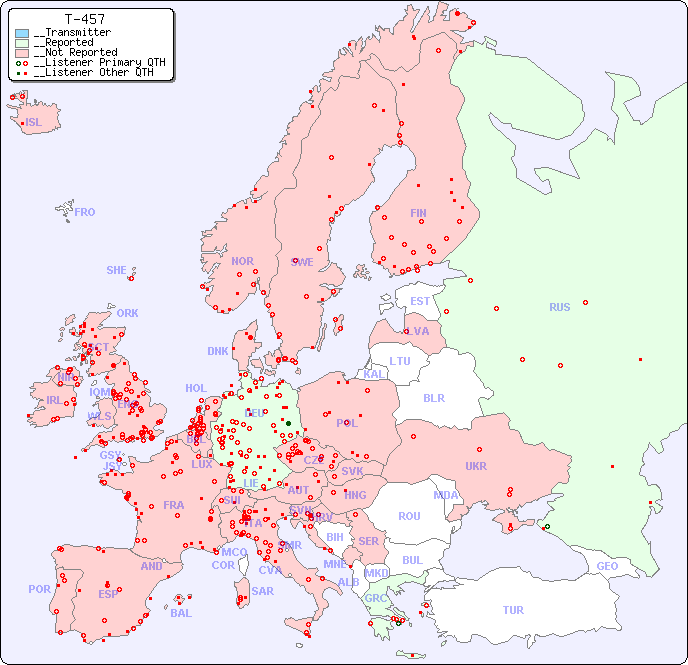 __European Reception Map for T-457