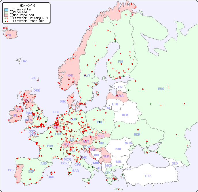 __European Reception Map for DKA-343