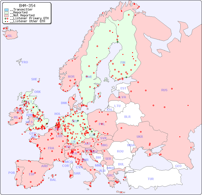 __European Reception Map for BHM-354