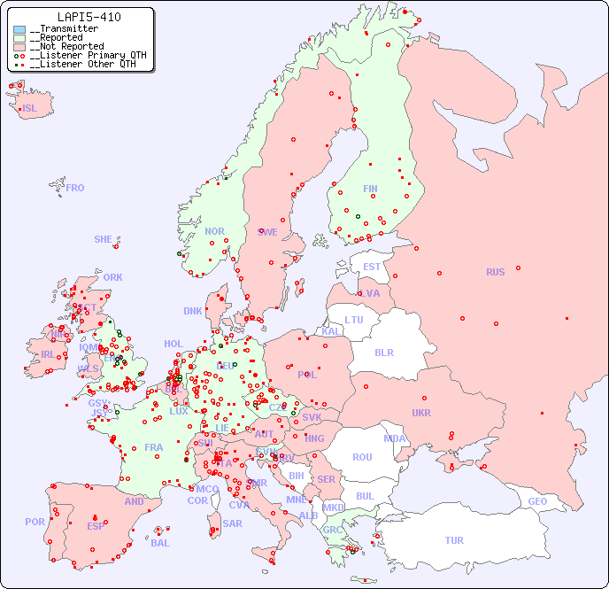__European Reception Map for LAPI5-410