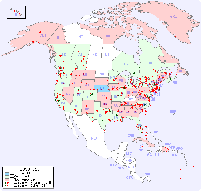 __North American Reception Map for #859-310