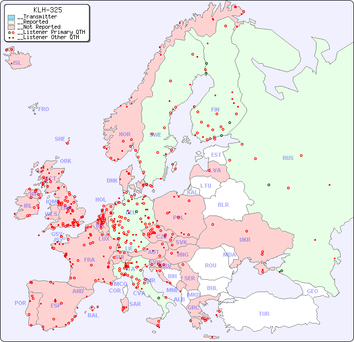 __European Reception Map for KLH-325