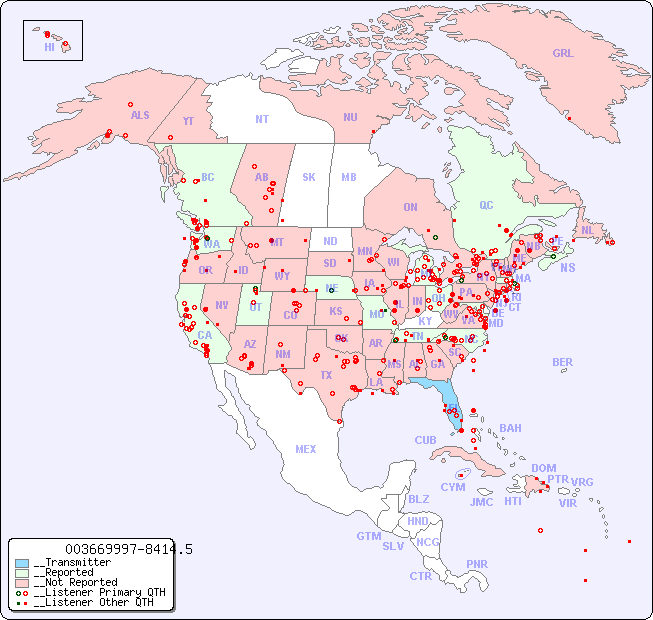 __North American Reception Map for 003669997-8414.5