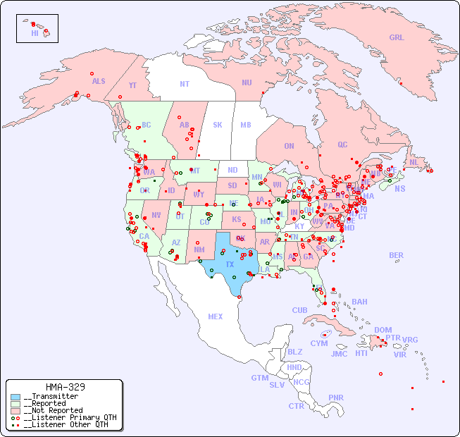 __North American Reception Map for HMA-329