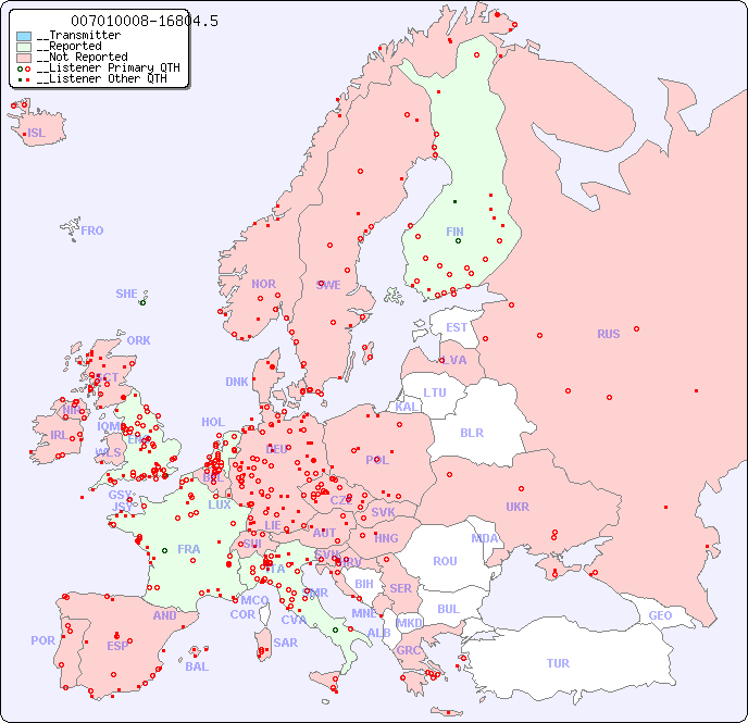 __European Reception Map for 007010008-16804.5
