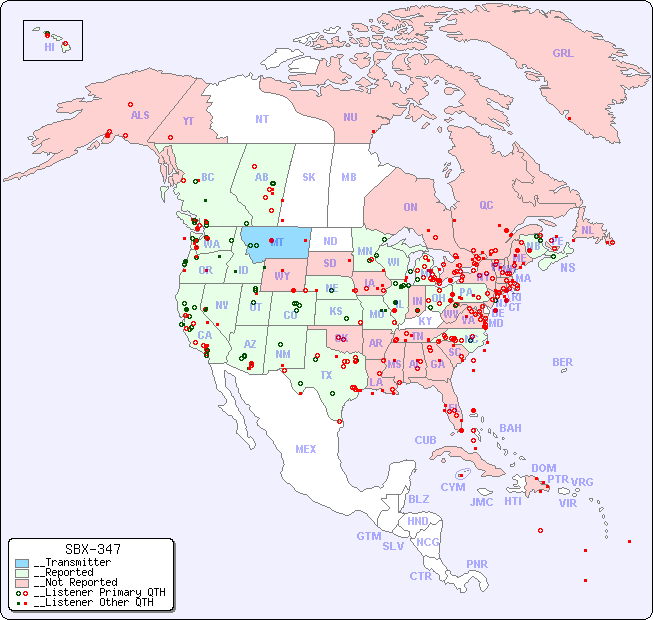 __North American Reception Map for SBX-347