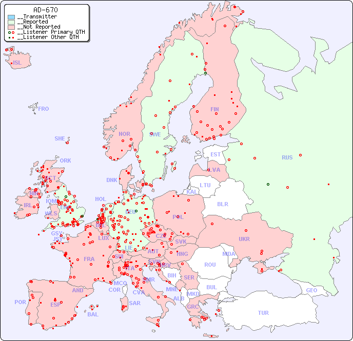 __European Reception Map for AD-670