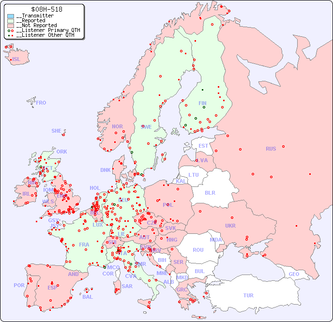 __European Reception Map for $08H-518