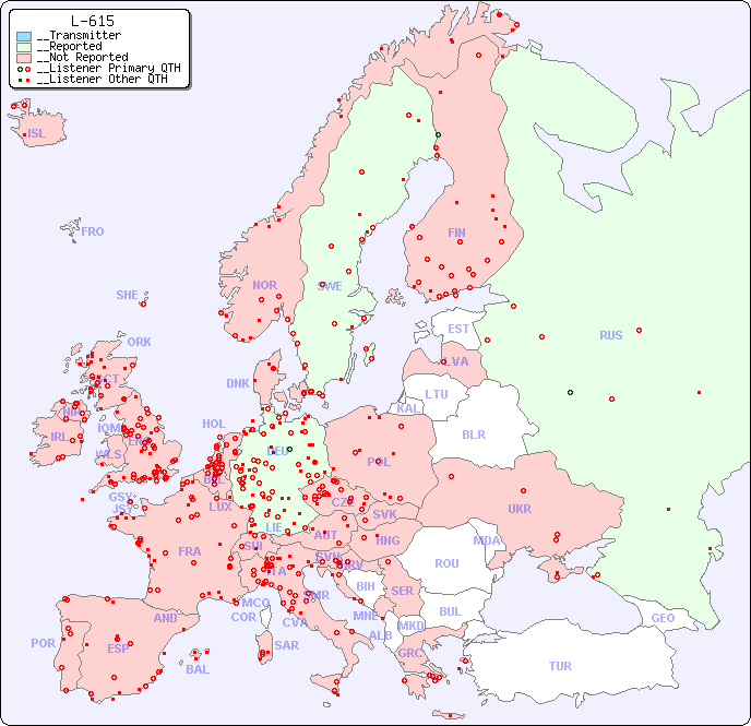 __European Reception Map for L-615