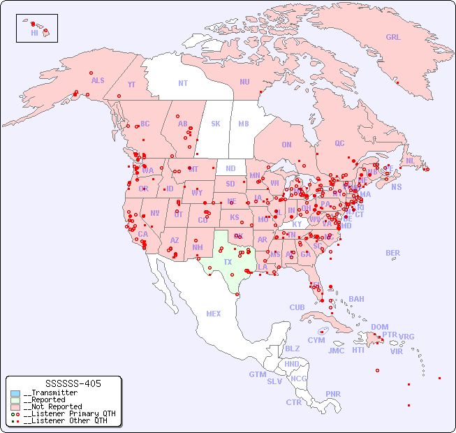 __North American Reception Map for SSSSSS-405
