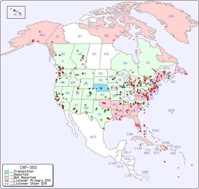 __North American Reception Map for CNP-383