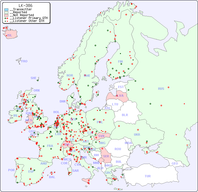 __European Reception Map for LK-386