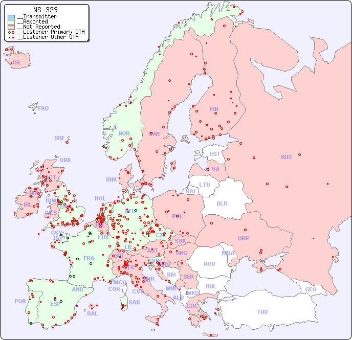 __European Reception Map for NS-329