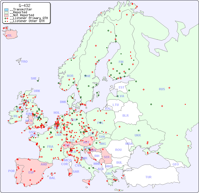 __European Reception Map for G-432