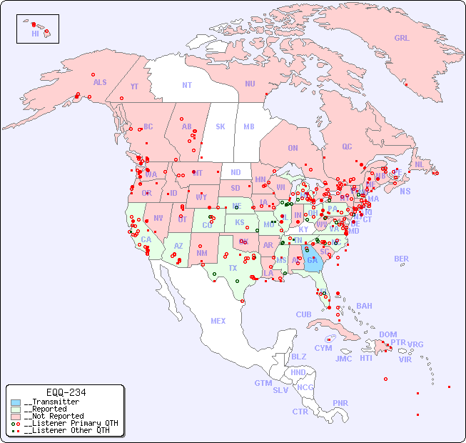 __North American Reception Map for EQQ-234