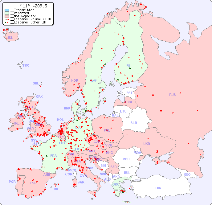 __European Reception Map for $11P-4209.5