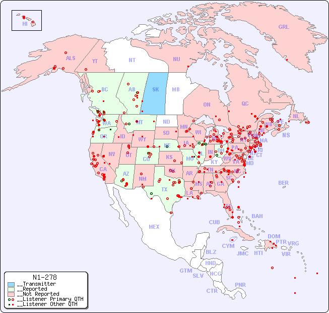 __North American Reception Map for N1-278