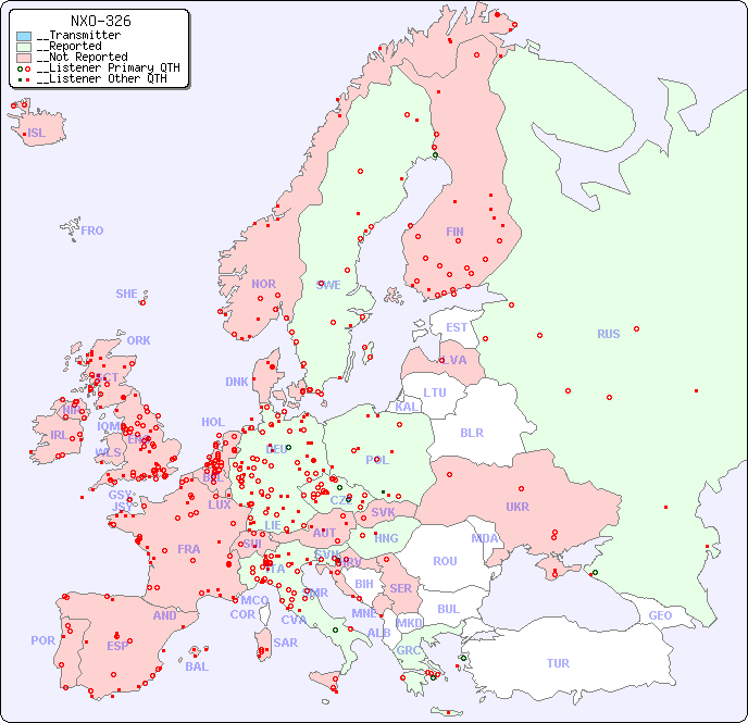 __European Reception Map for NXO-326